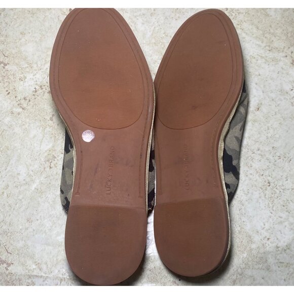 Lucky Brand Womens Arvy Camo Suede Slip-On Mules 8M Casual Comfort - Picture 5 of 9